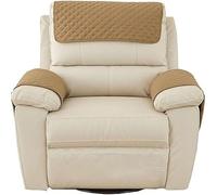 Sofa Armrest Cover Headrest Cover Recliner Chair Arm Cover Sofa Headrest Slipcovers Nonslip Waterproof Armchair Cover for Recliner Leather Sofa Couch Protector ( Color : Camel , Size : 1 Seater Sofa/3