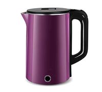 FairUo Double-Layer Heat Insulation Anti-Scalding Kettle, 2L, 1500W, Fast Boiling, Stainless Steel, 24 Hours Independent Heat Preservation, Scale Filter/Purple