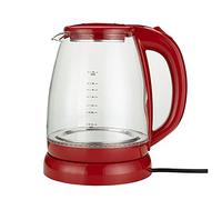 FairUo Kettles, Tea Kettles 1.8L Kettles for Boiling Water Tea Coffee Borosilicate Glass 1500W Portable Household Appliances for Hotel Family Trip Water Boiler Pot Teapot/Red
