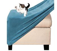 FAiruo Ottoman Footstool Cover Slipcover Velvet/Jacquard Stretch Fit Breathable Rectangle/Square/Round Sizes: Sq, Rect, Round Color: @96