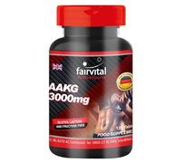 Fairvital | AAKG 1000mg, L-arginine-Alpha-ketoglutarate, Vegan, Without Magnesium Stearate, 120 AAKG Tablets