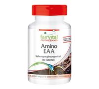 Fairvital | Amino EAA - 180 Tablets - Essential Amino acids - phenylalanine, tryptophan, threonine, lysine, valine, methionine, leucine and isoleucine - 100% Vegan - Quality Tested - Made in Germany