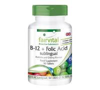 Fairvital | B-12 and folic Acid sublingual - Bulk Pack for 3 Months - 90 Tablets