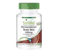 Fairvital | Fermented Red Rice 600mg - Monascus purpureus Capsules - HIGH-Dosage with 2.95mg Monacolin K per Capsule - Vegan - 120 Capsules