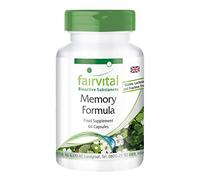 Fairvital | Memory Formula - Vegan - HIGH Dosage - 60 Capsules - with brahmi (Bacopa monnieri), Ginkgo and More
