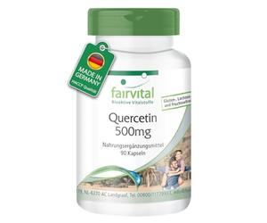 Fairvital | Quercetin 500mg - Bulk Pack for 3 Months - Vegan - HIGH Dosage - 90 Capsules - antioxidant