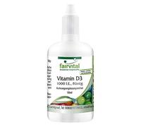Fairvital | Vitamin D3 1000 IU Liquid - Bulk Pack with Approx. 1600 Drops per Bottle - 1000 IU per Drop Vitamin D3 Oil - 50ml
