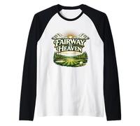 Fairway to Heaven Golf - Vintage Retro for Golfers Man Cave Raglan Baseball Tee