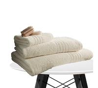 FAIRWAYUK 4 Piece Bath Sheets Towels, Extra Large 90 x 140cm, 100% Egyptian Cotton, Soft Highly Absorbent and Quick Dry Extra Large Bath Sheet, Cream
