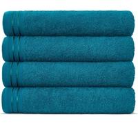 FAIRWAYUK 4-Piece Hand Towels Set - Premium 100% Egyptian Cotton, Ultra Soft and Highly Absorbent, 500 GMS 50x80cm, Extra Large Thick, Hotel Spa Quality Hand Towel, Teal
