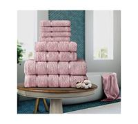 FAIRWAYUK 8-Piece Towels Bale Set for Bathroom, Ultra Soft Premium Quality Water Absorbent Towel Gift Sets, 100% Egyptian Cotton, 4x Face 2x Hand 2x Bath Towels, Blush Pink