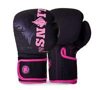 FAIRWAYUK Adult Botega Pink Boxing Gloves, Womens Mma Sparring Martial Arts Punch Bag Training Fight Mitts, 10oz 12oz 14oz 16oz (Botega Pink, 8oz)