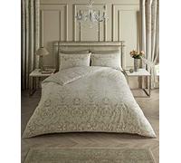 FAIRWAYUK Antoinette Natural Duvet Cover Set King, Quilt Bedding With Pillowcase, Ultra Soft, Easy Care