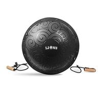 FAIRWAYUK Exercise Half Yoga Ball with Wobble Balance Board, Gymnastics Pilates Fitness Strength Training Home Gym Workout (Black)