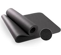 FAIRWAYUK Extra Thick NBR Exercise Mat, Non Toxic Soft and Tear Resistant, for Fitness, Yoga and Pilates (Black)
