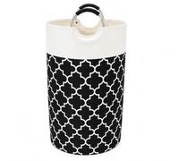 FAIRWAYUK Foldable Laundry Basket 82L Large Collapsible Clothes Hamper 74x38cm, Double Layer Waterproof Fabric with Strong Aluminium Handles, Portable Storage Bin for Bedroom Bathroom Black