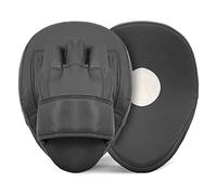 FAIRWAYUK Hook and Jab Mitts, Curved Focus Pads, Ideal Training Coach Gloves, Sparring, Mma, Kickboxing (Black_Classic)