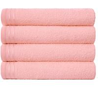 FAIRWAYUK Pack of 4 Bath Sheets Extra Large 500 GSM - 100% Pure Egyptian Cotton Premium Quality Bathroom Towels Set, Ultra Soft Hotel Sheet, Quick Dry Bath Towel (Blush Pink)