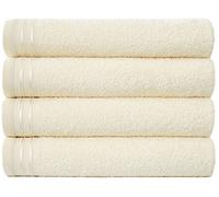 FAIRWAYUK Pack of 4 Bath Sheets Extra Large 500 GSM - 100% Pure Egyptian Cotton Premium Quality Bathroom Towels Set, Ultra Soft Hotel Sheet, Quick Dry Bath Towel (Cream)