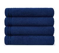 FAIRWAYUK Pack of 4 Bath Sheets Extra Large 500 GSM - 100% Pure Egyptian Cotton Premium Quality Bathroom Towels Set, Ultra Soft Hotel Sheet, Quick Dry Bath Towel (Royal Blue)