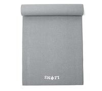 FAIRWAYUK PVC Yoga Mat 6mm Non-Slip, Thick Large Exercise Mats, Eco Friendly with Carry Straps for Pilates, Fitness, Men, Women 183 x 61 x 0.6cm, Grey