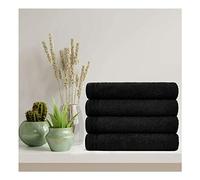 FAIRWAYUK Towels - Premium Bath Sheets 4 Pack, 75×135 Cm, 500 GSM Egyptian Cotton Extra Large Bath Sheets, Highly Absorbent and Quick Dry Extra Large, Soft Hotel Quality, Black