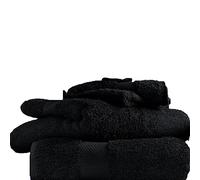 FAIRWAYUK Towels - Premium Hand Towels 4 Pack (50x80cm, 100% Egyptian Cotton, 700 GSM, Ultra Soft and Highly Absorbent Extra Large Hand Towels, Hotel & Spa Quality Bathroom Hand Towel, Black
