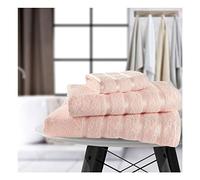 FAIRWAYUK Towels - Premium Pack of 2 Hand Towels Set - (50x80cm) - 100% Egyptian Cotton, Quality Bathroom Hand Towel, Ultra Soft Quick Dry Highly Absorbent, Extra Large, 500 GSM, Blush Pink