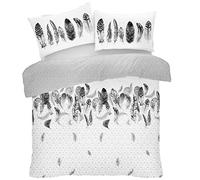 FAIRWAYUK White Bedding Set Double Bed Size, Duvet Quilt Cover with Pillowcase, Reversible, Ultra Soft, Easy Care