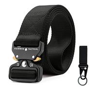 FAIRWIN Men Belt,Quick Release Tactical Belt, Military Work Stretch Nylon Web Belt for Men, Black, 36-42W (Width 1.7")