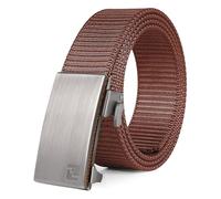 FAIRWIN Men's Ratchet Belt, Nylon Tactical Belt, Adjustable Ratcheting Buckle for Golf Work Casual Outdoor Hiking Daily Wear, Auburn, S(32"-38"Waist)
