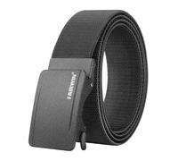 FAIRWIN Men's Ratchet Belt, Nylon Web Golf & Work Belts with Quick-Release Automatic Buckle, Adjustable Casual Belt for Jeans, Light Black, 36-42W/M