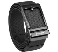 FAIRWIN Men's Ratchet Belt - Nylon Web Work Belt with Automatic Buckle, Adjustable for Jeans, Pants, Golf, and Everyday Use, Dark Stretch, S(33"-37"waist)