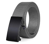 FAIRWIN Ratchet Belts for Men - Nylon Web Belts for Golf Work Casual, Adjustable Webbing for Daily/Outdoor/Business, Grey, XS(28"-34"Waist)