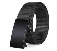 FAIRWIN Ratchet Belts for Men - Nylon Web Belts for Golf Work Casual, Adjustable Webbing for Daily/Outdoor/Business, Black, XXL(50"-54"Waist)
