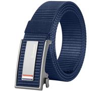 FAIRWIN Ratchet Nylon Golf Belts Causal for Jeans Adjustable Web Mens Belt Soft Canvas Hiking Work Carry Belt Cloth Fabric, Navy, Size S for Waist 33"-37"