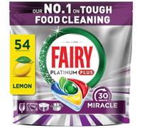 Fairy 30 Minute Miracle Platinum Plus Dishwasher Tablets, 54 Capsules, Fairy N.1 In Tough Food Cleaning, Dishwasher Cleaner