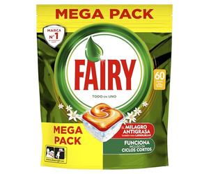 Fairy All EN1 Dishwasher Capsules Orange, 60-Count