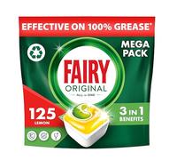 Fairy All-In-1 Dishwasher Tablets Bulk, Fairy Dishwasher Tablets, 125 Tablets (25 x 5), Lemon, Dishwasher Tabs, Dish Washing Tablets