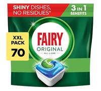 Fairy All-In-1 Original Dishwasher Tablets Bulk 70 Tablets, Effective Even On Dried-On Grease