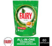 Fairy All-in-One Dishwasher Capsules Cleans Everyday, 60 Capsules