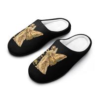 Fairy And Flower Breathable Slippers Women Slip On Winter Warm House Slippers Shoes Bedroom 9-10(40-41)