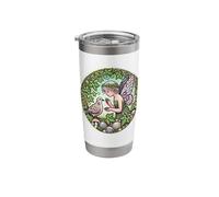 Fairy and Mourning Dove Illustration Morning Doves Stainless Steel Insulated Tumbler
