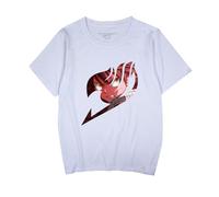 Fairy Anime Tail T-Shirt Dragon Slayer Short Sleeve Happy Natsu Dragneel T-Shirt Loose Summer Cotton Tee
