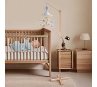 Fairy Baby Floor-Standing Crib Mobile Holder, Adjustable Height & 360° Rotating Wooden Arm with Sturdy Base for Baby Bed Bells, Safe Nursery Mobile Hanger for Mobile Stand for Hanging Bed Bell