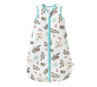Fairy Baby Sleeping Bag 1.0 TOG Sleeveless Swaddle Blanket for Newborn Boy Girl Soft Breathable 100% Cotton Sleeping Sack Green 0-6Months