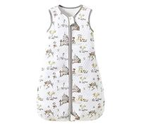 Fairy Baby Sleeping Bag 1.0 TOG Sleeveless Swaddle Blanket for Newborn Boy Girl Soft Breathable 100% Cotton Sleeping Sack Grey 0-6Months