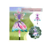 (Fairy-Ballerina) Unique Magical Metal Windmill Kinetic Metal Wind Spinners Garden Decoration