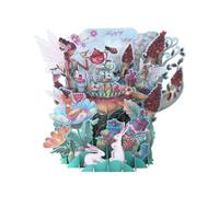 Fairy Birthday Card - 3D Fairy Pop-Up Birthday Card, Funny Cards for Women, Enchanted Princess Cards with Rabbit Design Includes Matching Envelope, Woodland Fantasy Magical Gift