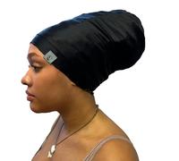 Fairy Black Mother Dreadlocks Satin Locs Bonnet Cap for Men and Women, Black, M